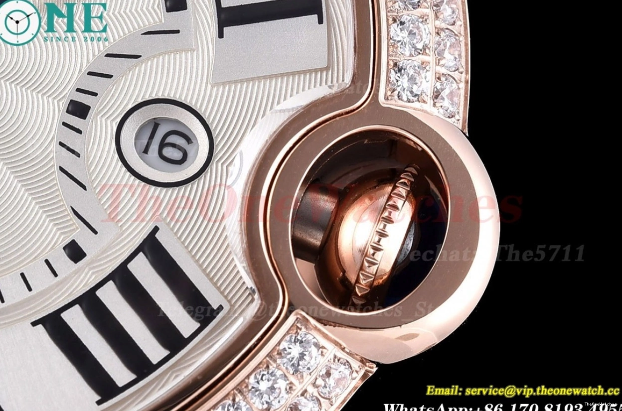 RG MY8215 De RG GDF Dial White Bleu Dia Ballon Cartier 42mm 0128